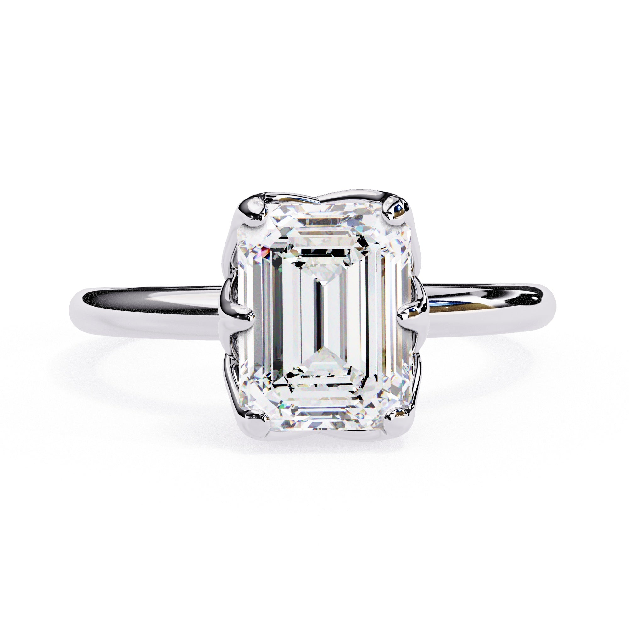 Elegant Radiant Central Stone Ring