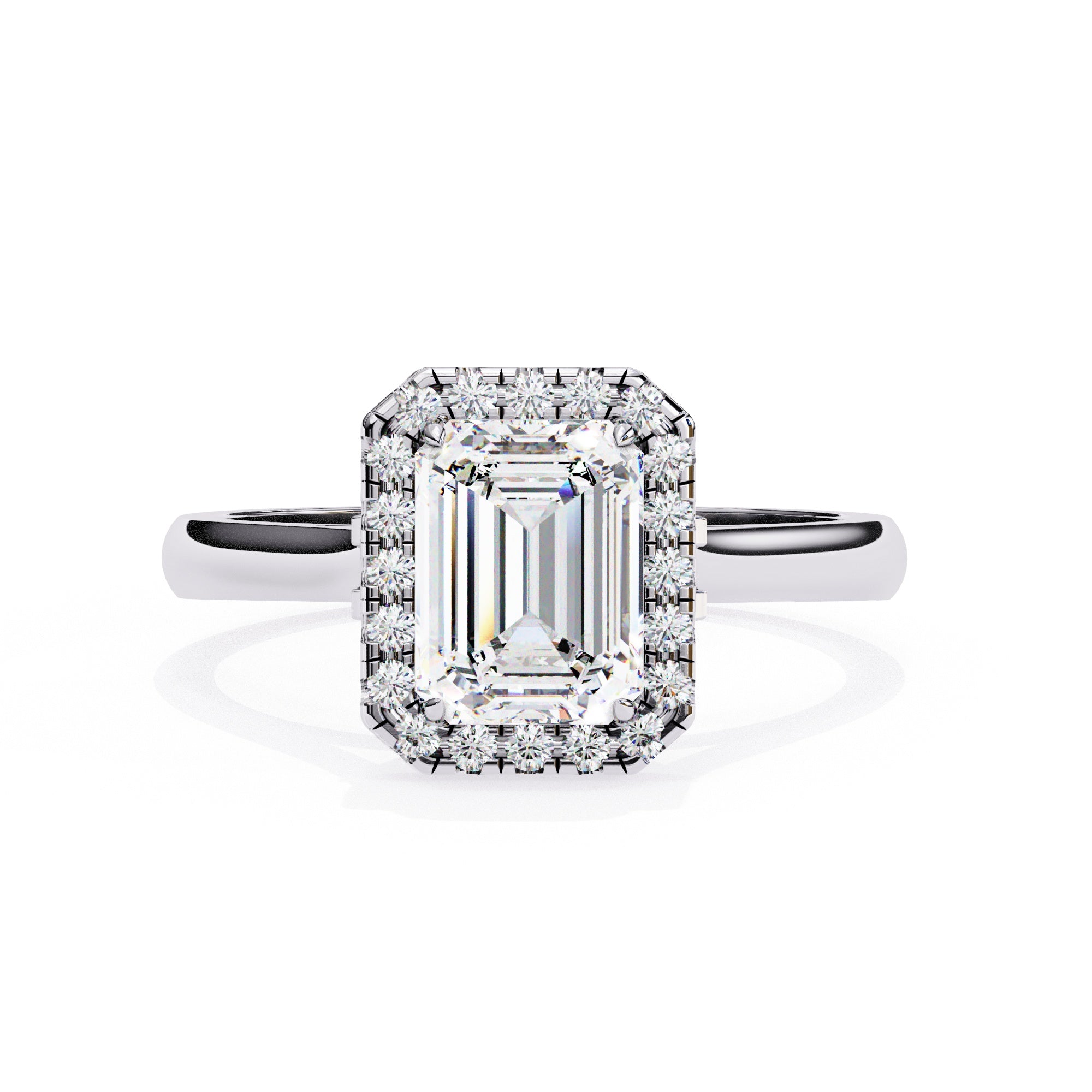Elegant Central Stone Diamond Ring with Side Accents