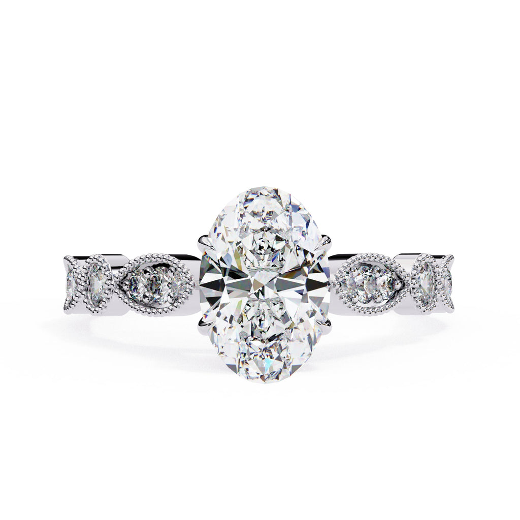 Elegant Diamond Central Stone Ring