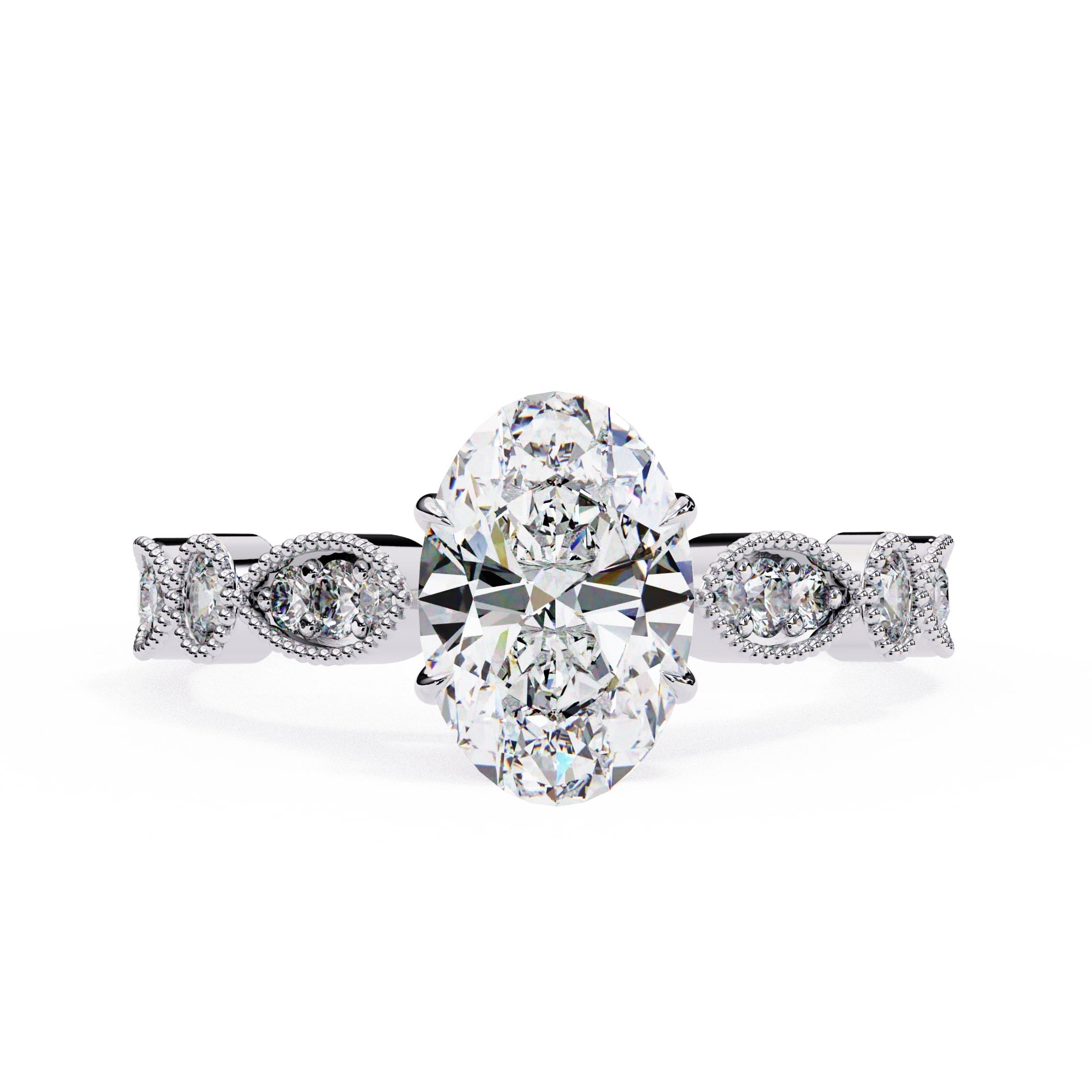 Elegant Diamond Central Stone Ring