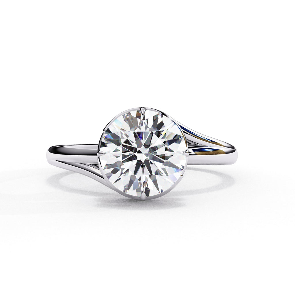 Elegant Central Stone Solitaire Ring