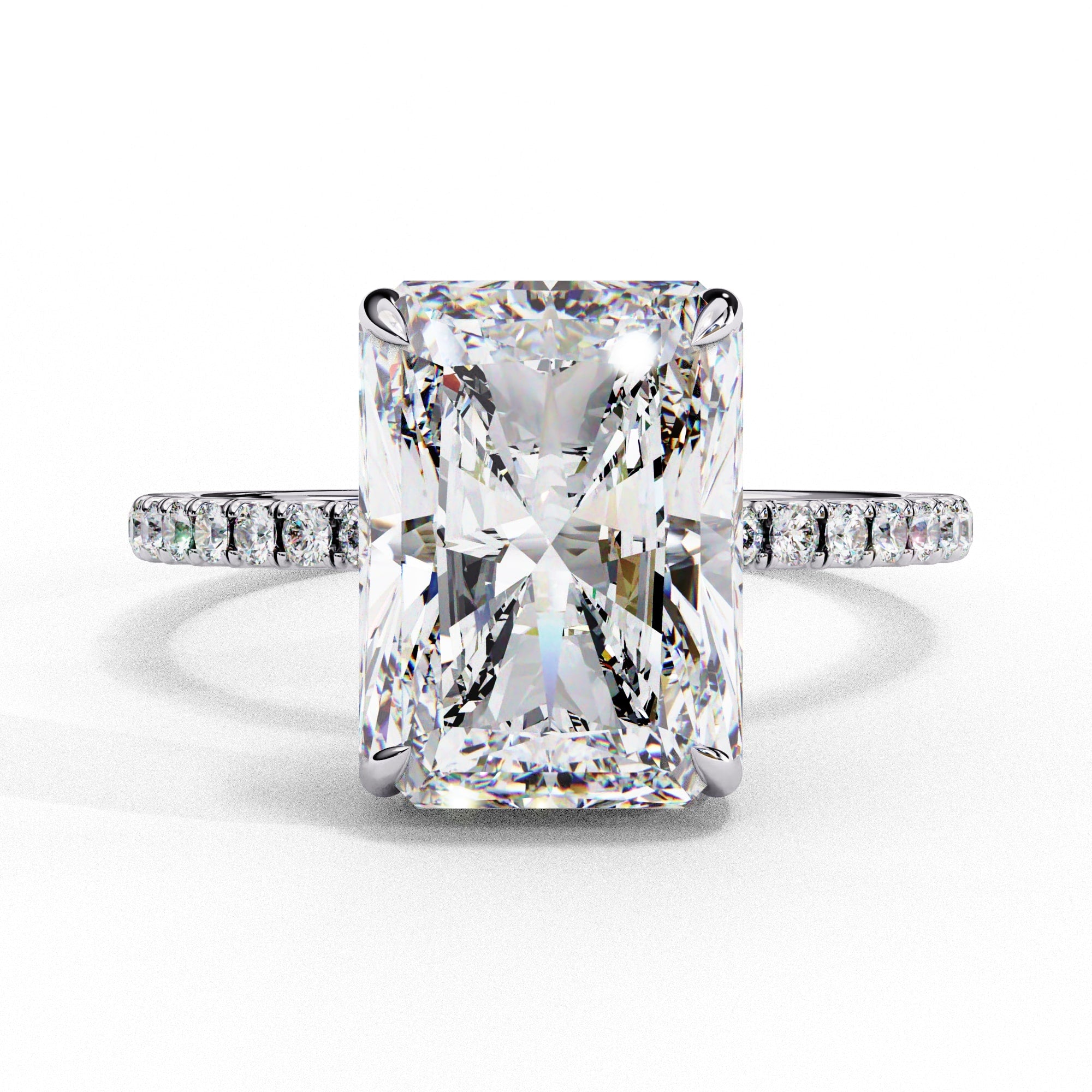 Elegant Diamond Side Stone Brilliance Ring