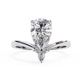Radiant Central Stone Diamond Ring with Shimmering Side Accents