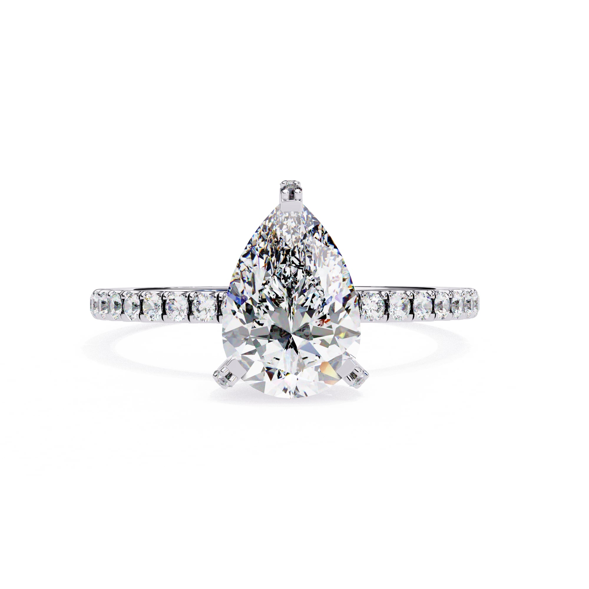 Elegant Radiance Central Stone Diamond Ring