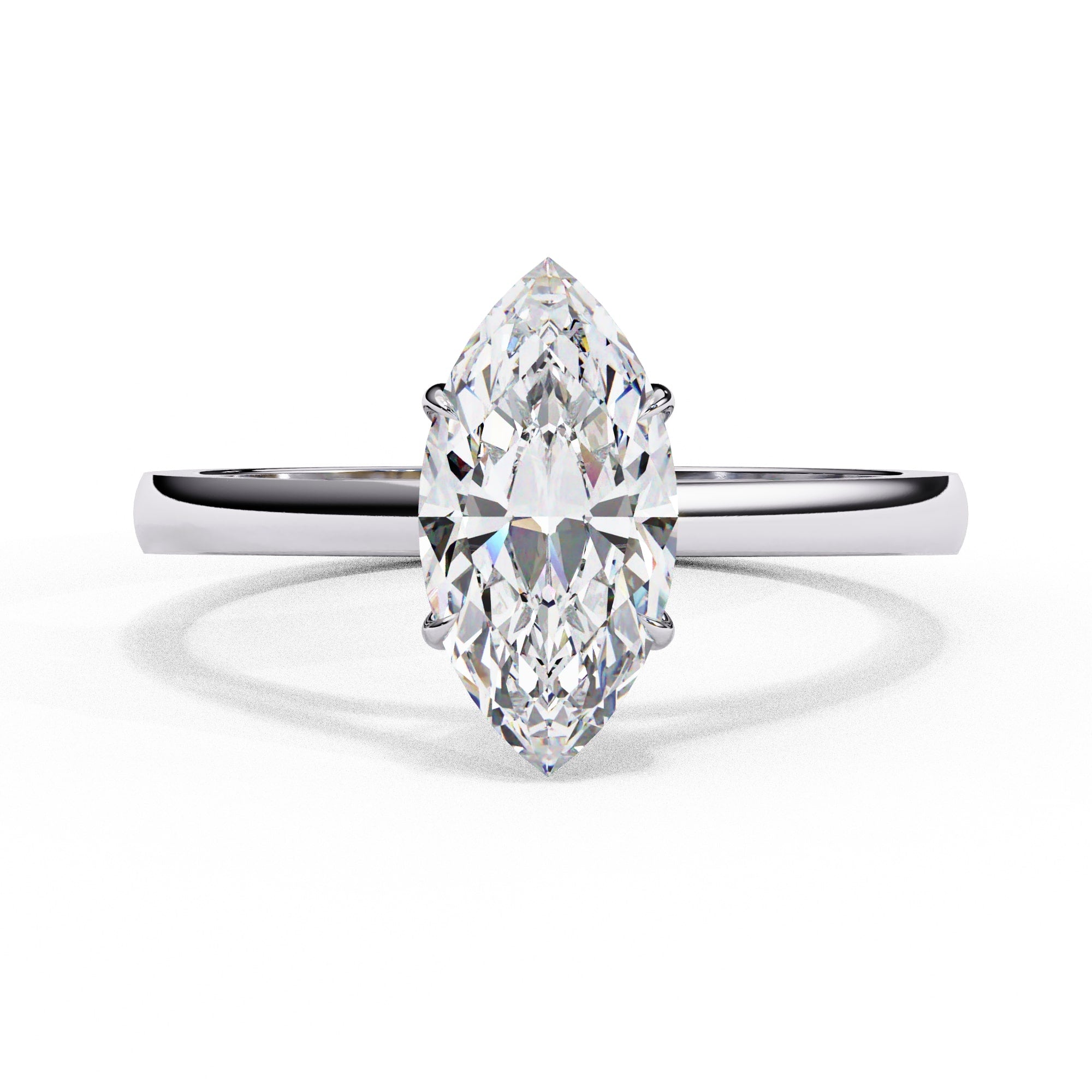 Elegant Central Stone Solitaire Ring