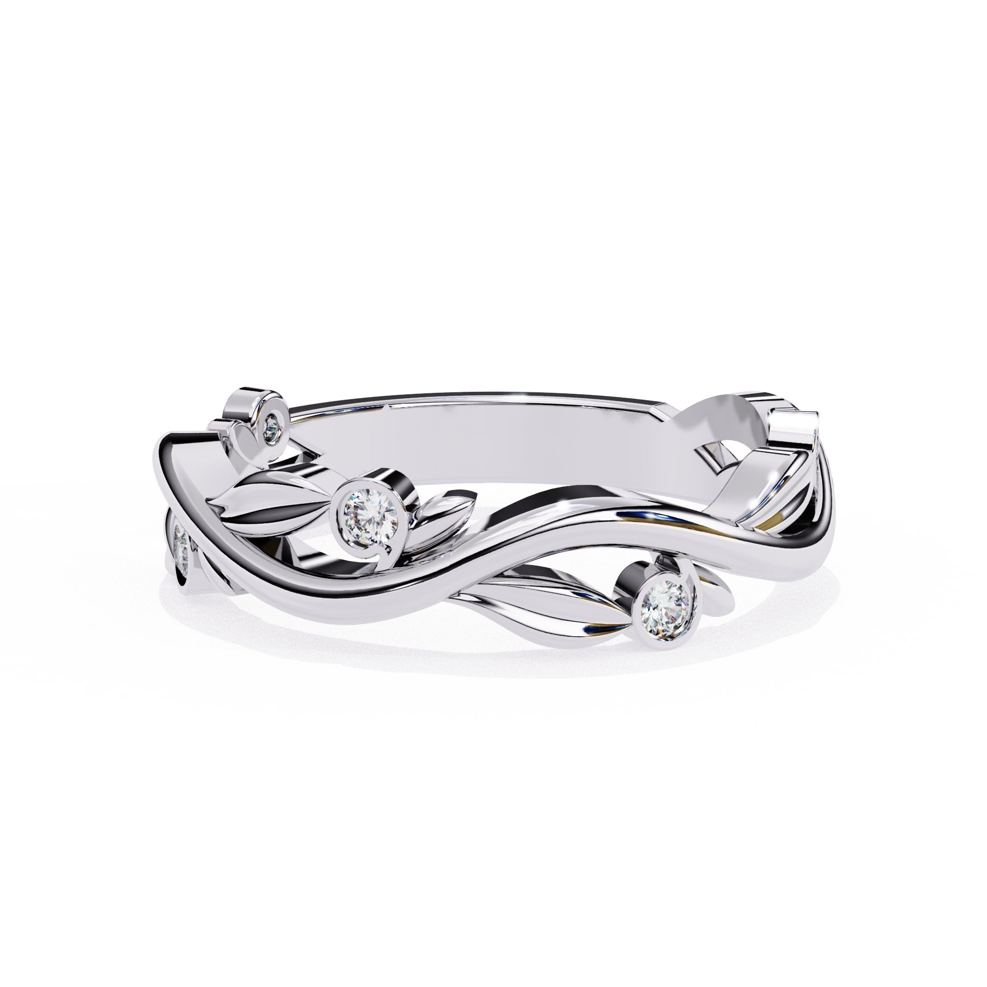 Elegant Diamond Side Stone Brilliance Ring
