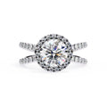 Elegant Central Stone Diamond Ring with Radiant Side Accents