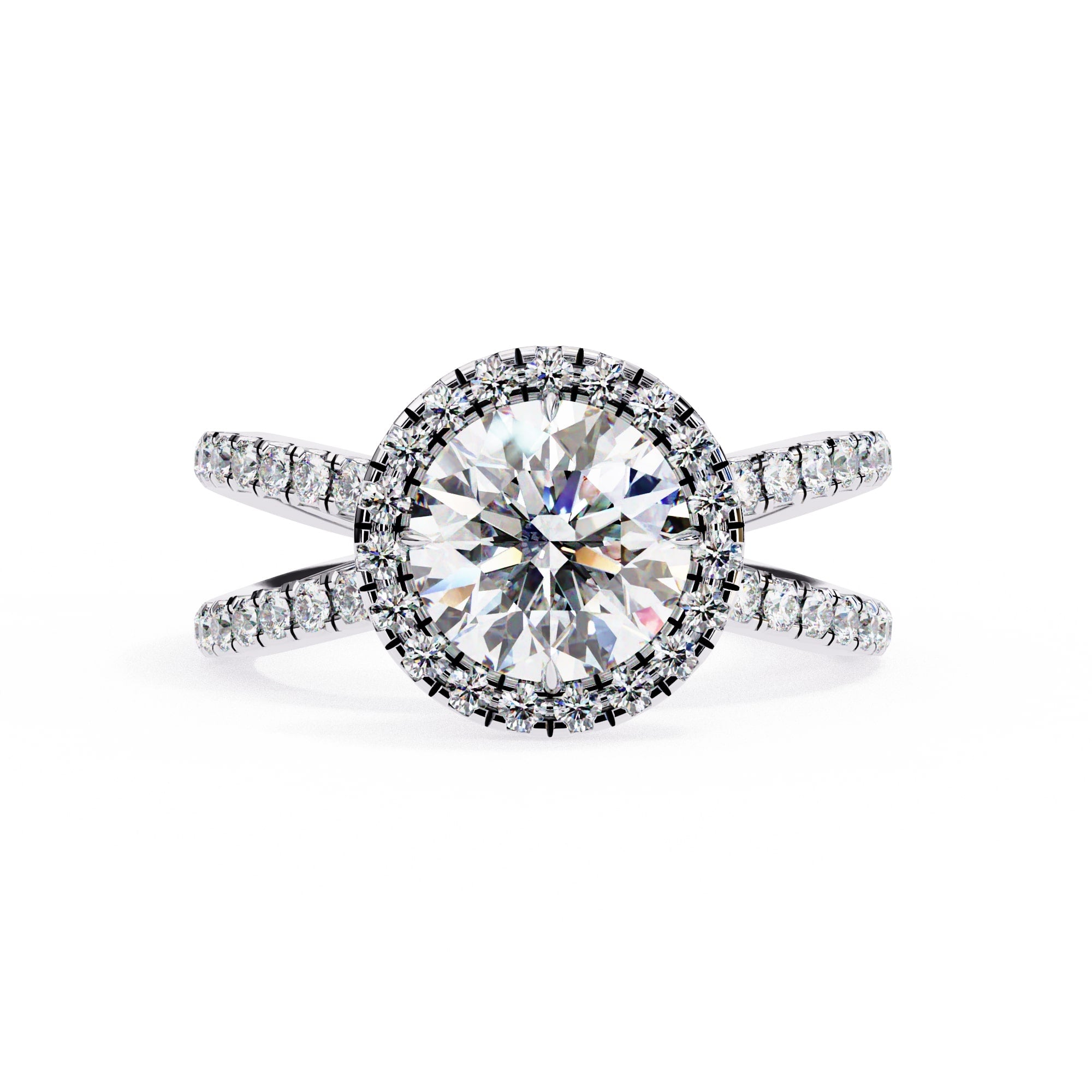 Elegant Central Stone Diamond Ring with Radiant Side Accents