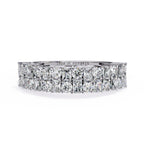 Radiant Diamond Side Stone Eternity Ring