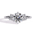 Elegant Central Stone Brilliance Ring with Side Accents