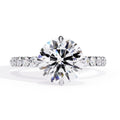 Radiant Central Brilliance Side Stone Ring