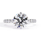 Radiant Central Brilliance Side Stone Ring