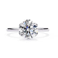 Elegant Central Stone Diamond Ring with Side Accents