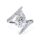 Radiant Central Stone Diamond Ring with Side Accents