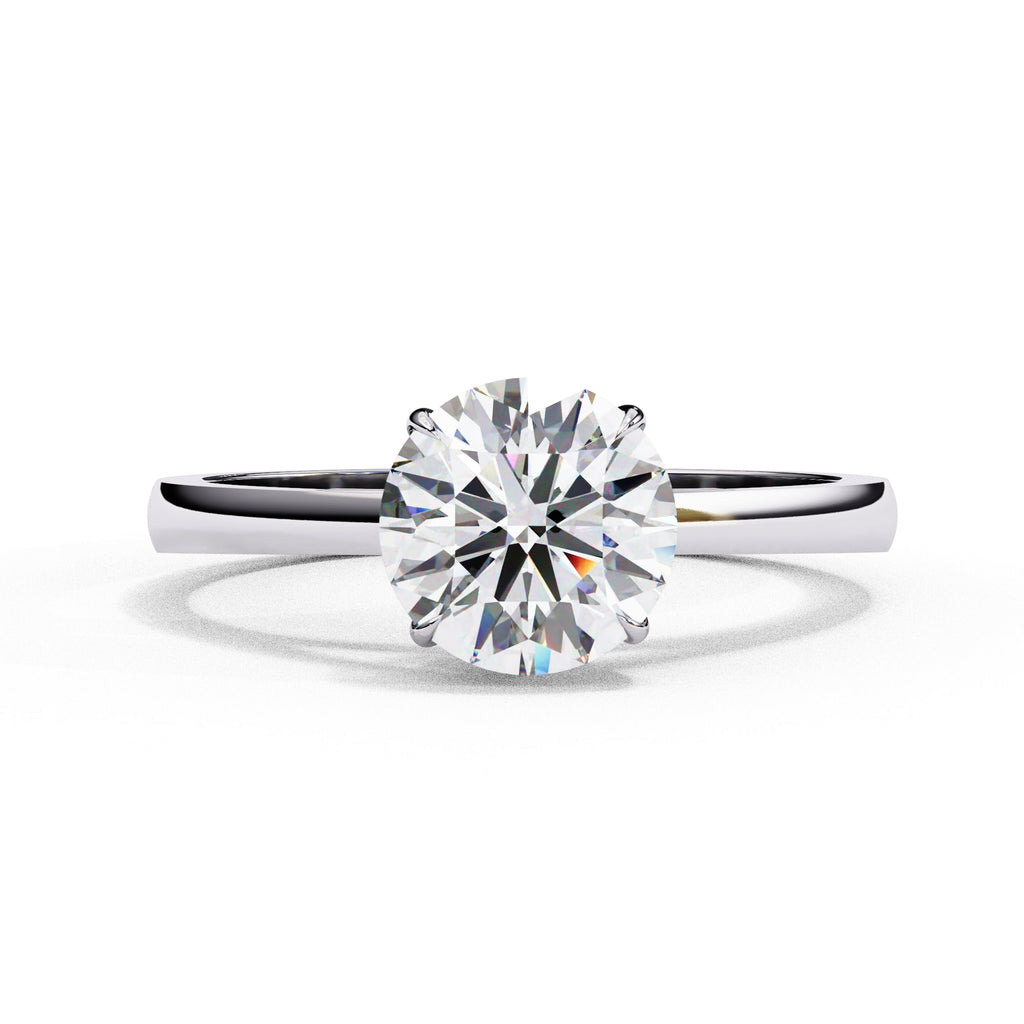 Elegant Solitaire Central Stone Ring
