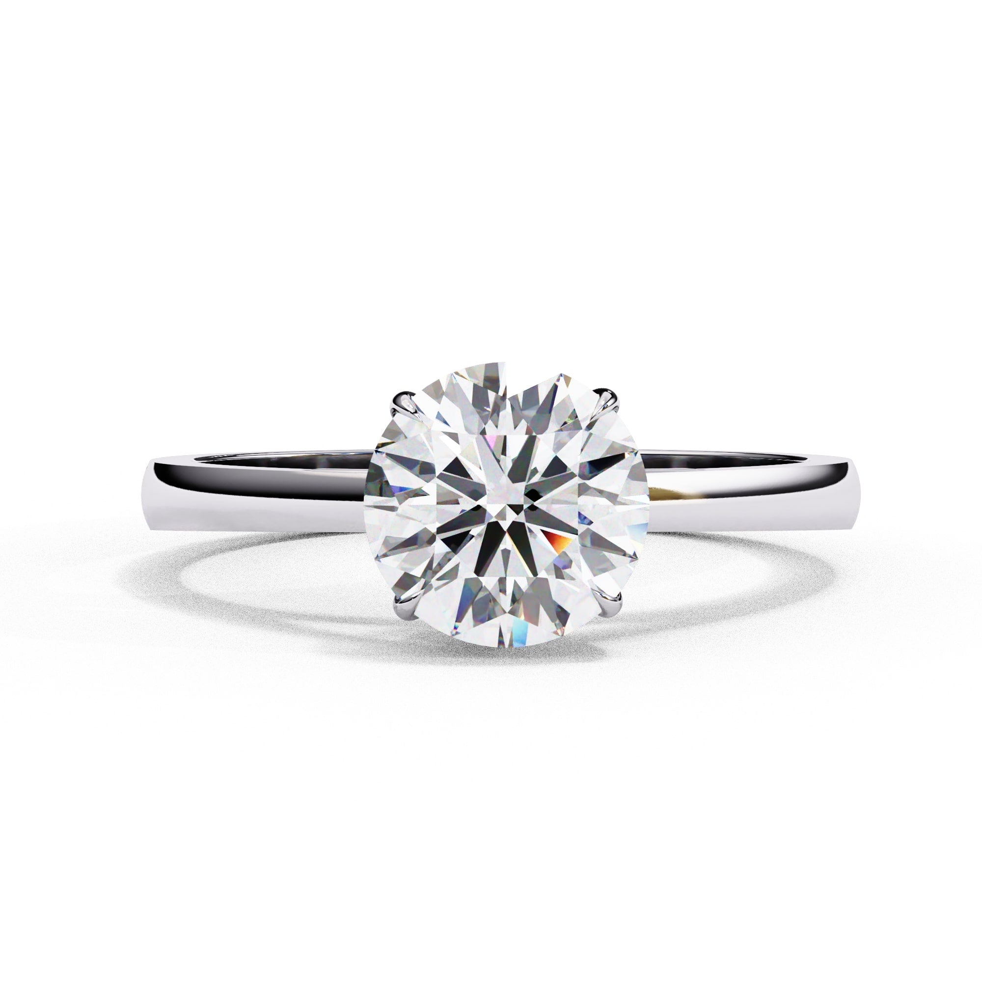 Elegant Solitaire Central Stone Ring