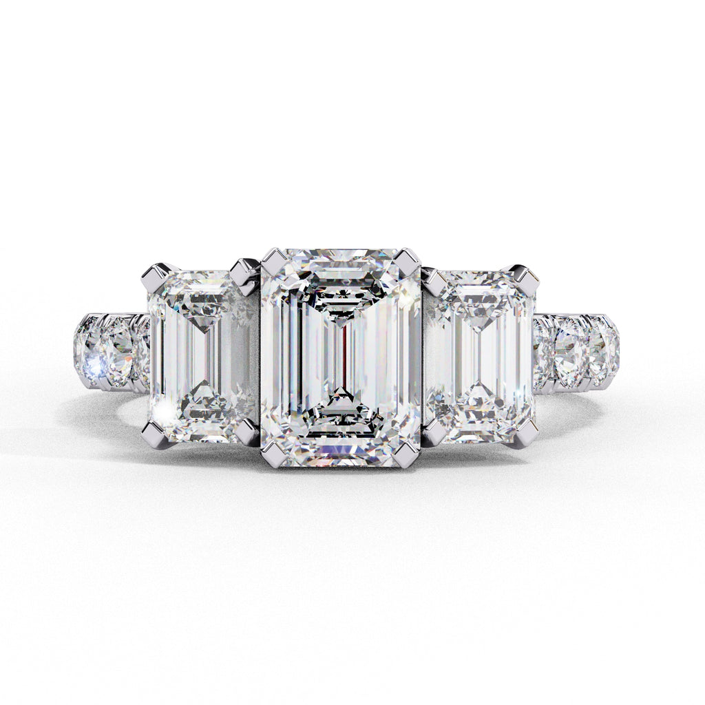 Elegant Central Stone Diamond Cluster Ring