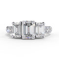 Elegant Central Stone Diamond Cluster Ring