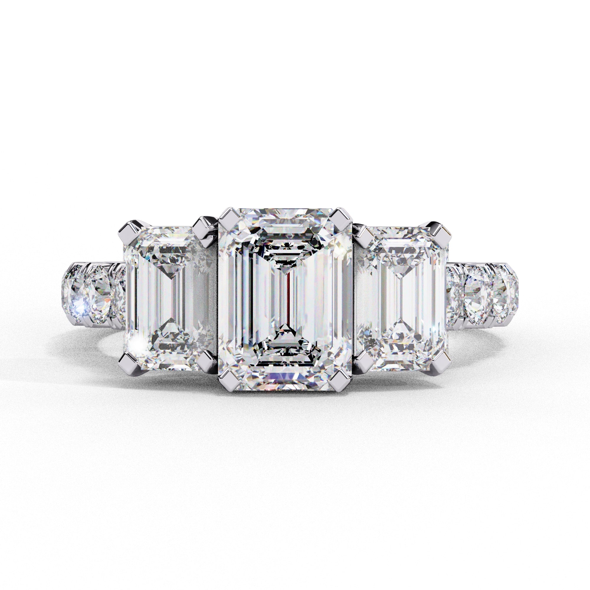 Elegant Central Stone Diamond Cluster Ring