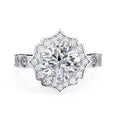 Elegant Diamond Central Stone and Side Accents Ring