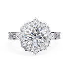 Elegant Diamond Central Stone and Side Accents Ring