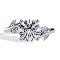 Exquisite Central Stone Diamond Ring with Shimmering Side Accents