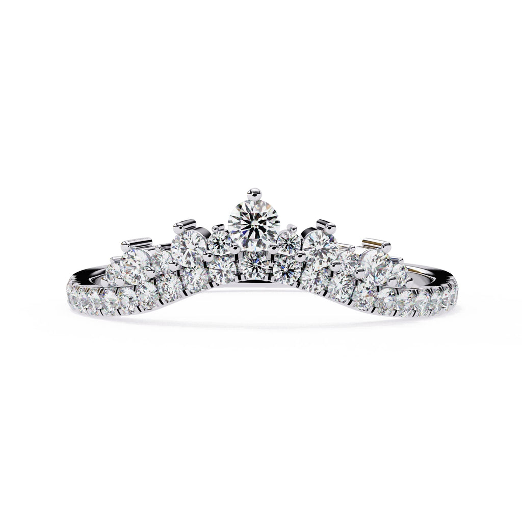 Radiant Diamond Side Stone Eternity Ring