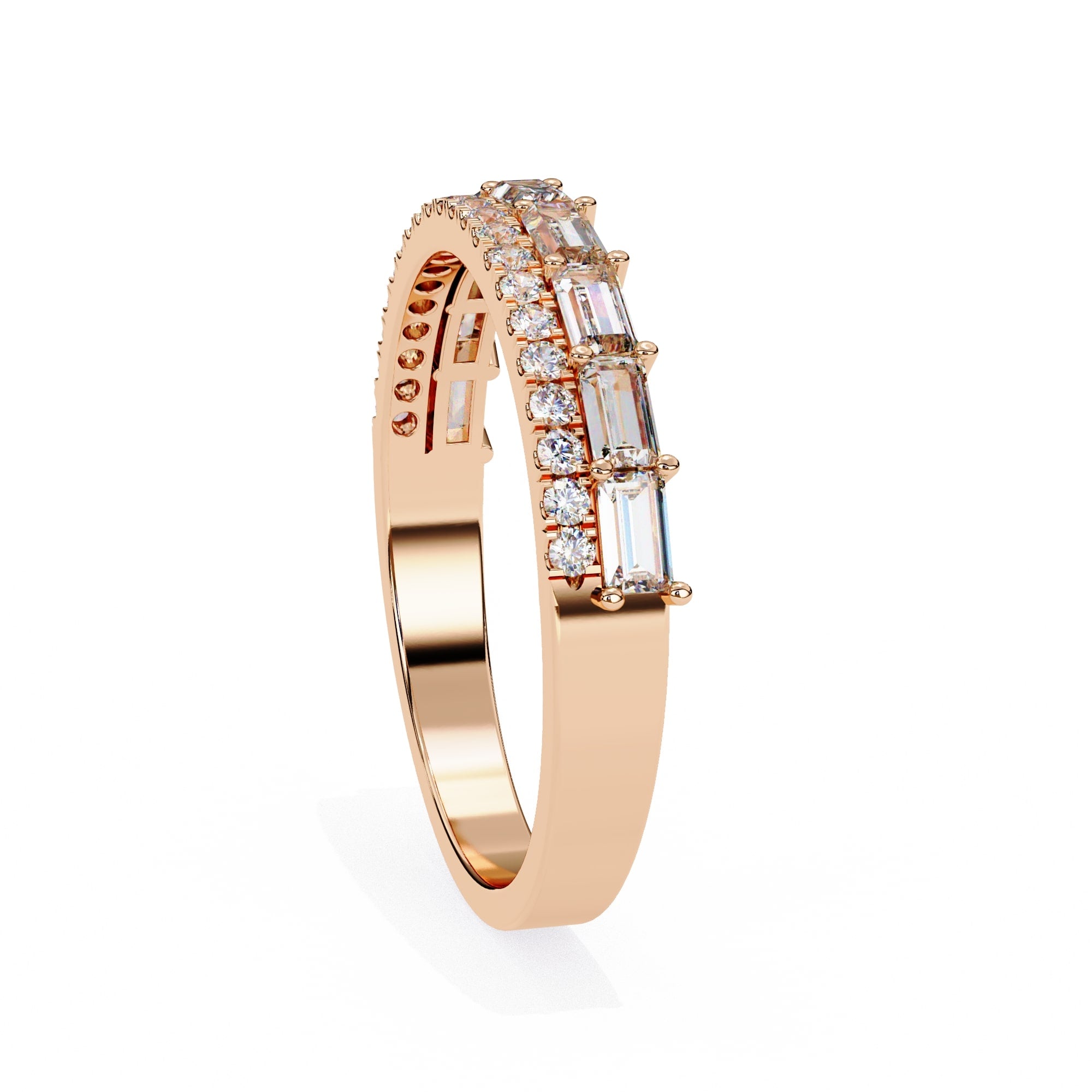Elegant Diamond Side Stone Brilliance Ring