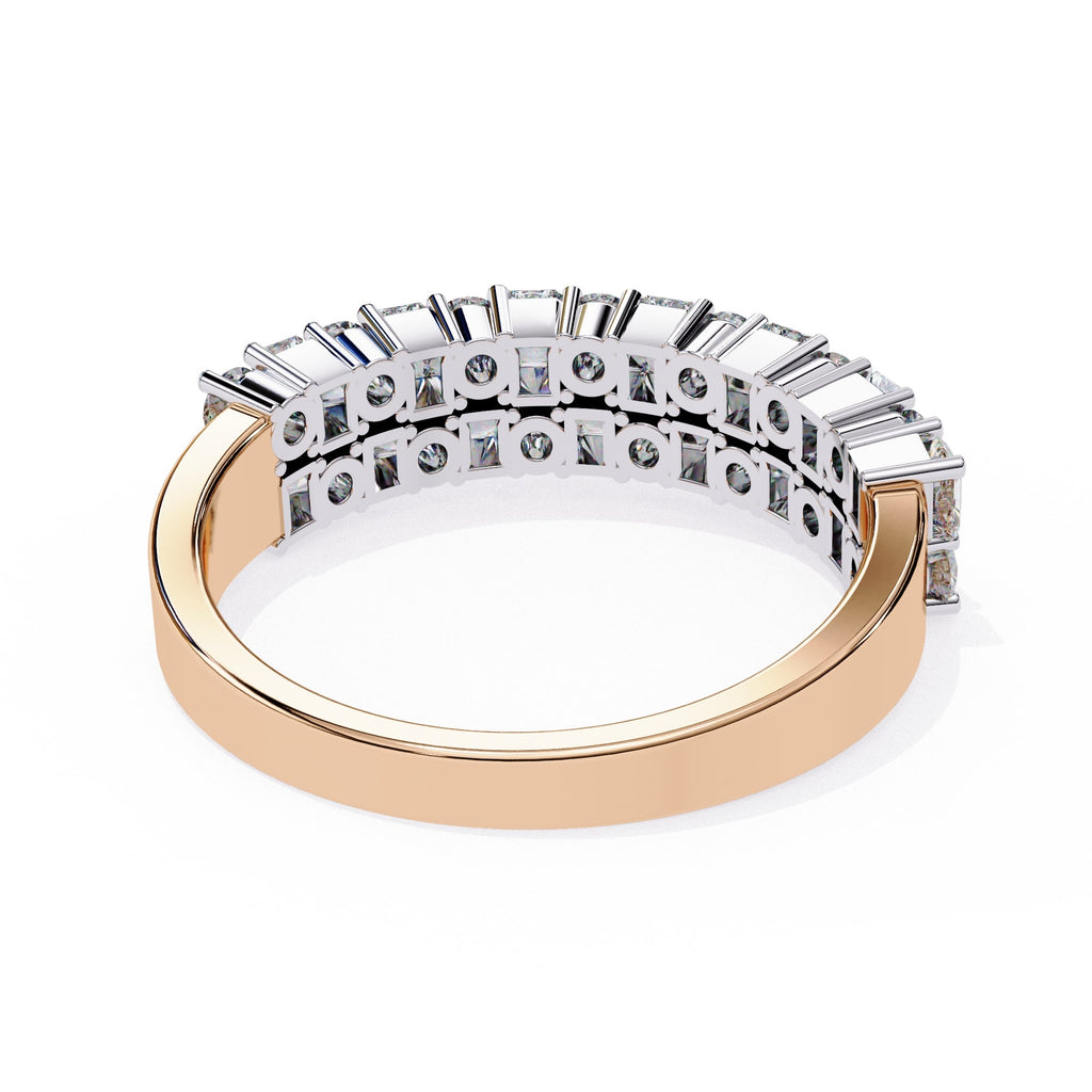 Radiant Diamond Side Stone Eternity Ring