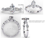 Elegant Central Stone Diamond Ring with Radiant Side Accents
