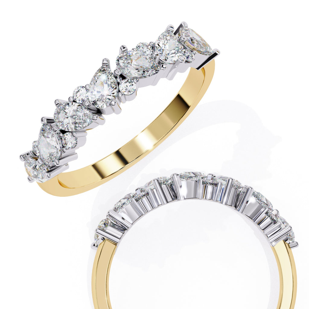 Elegant Diamond Side Stone Brilliance Ring