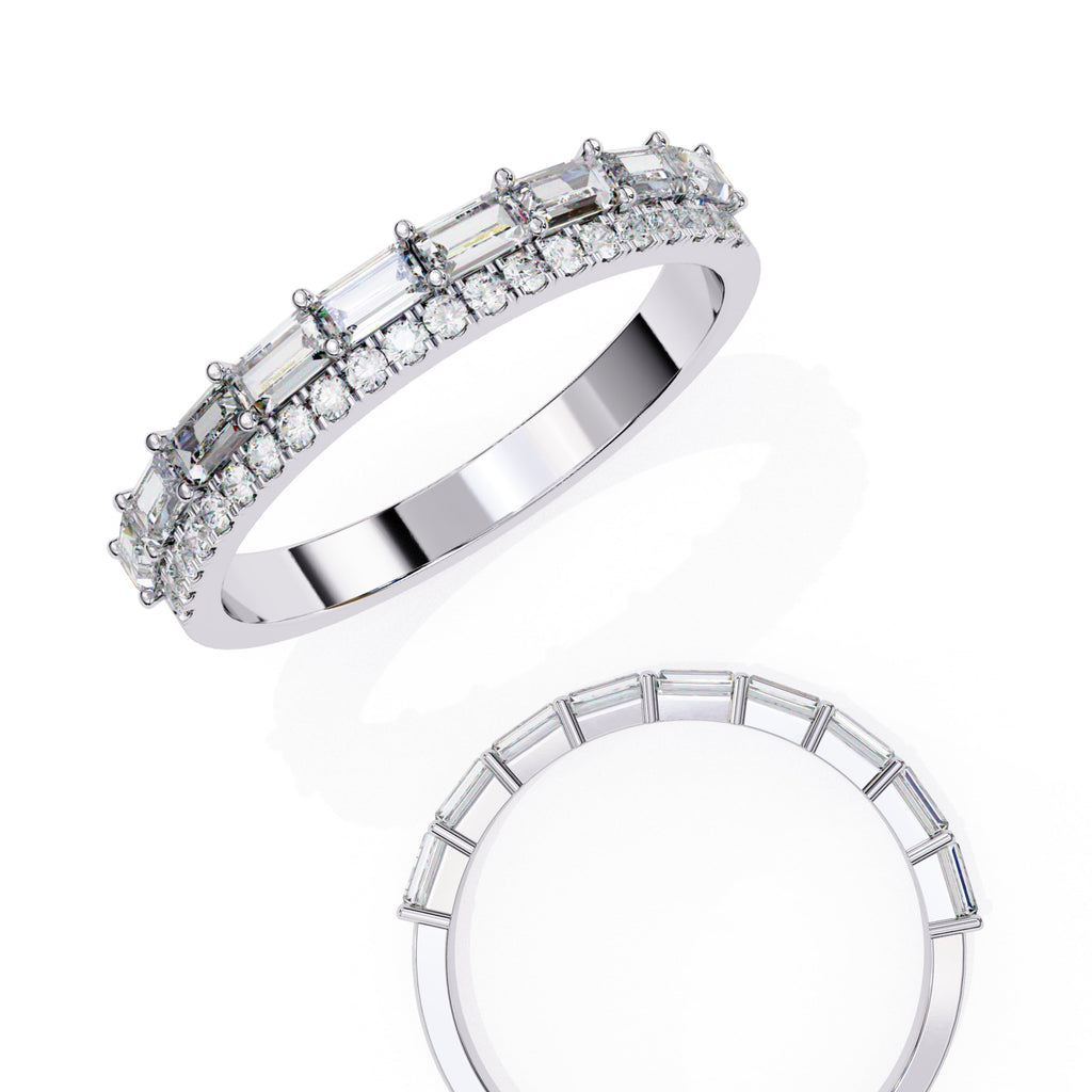 Elegant Diamond Side Stone Brilliance Ring