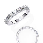 Elegant Diamond Side Stone Brilliance Ring