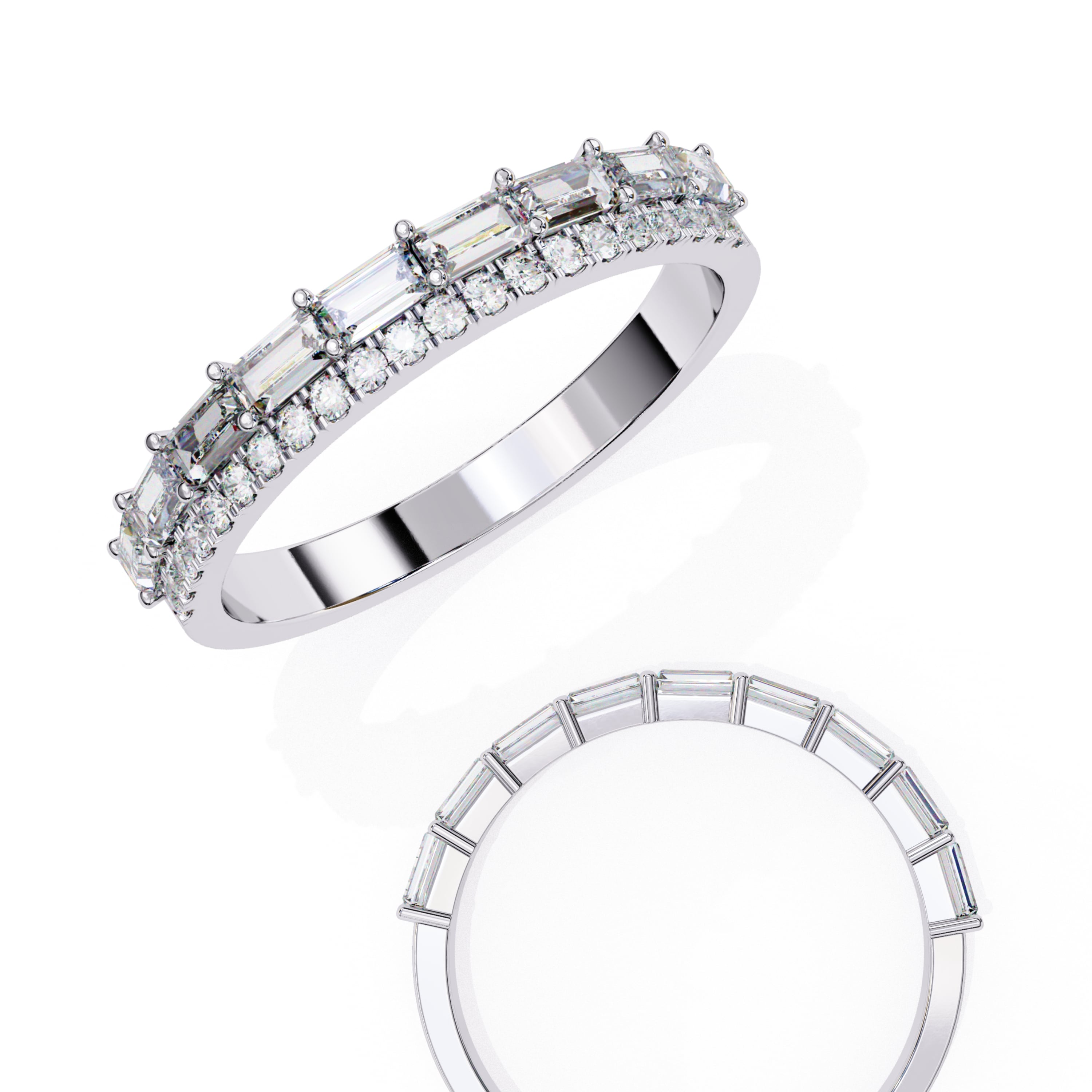 Elegant Diamond Side Stone Brilliance Ring