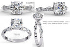 Elegant Diamond Central Stone Ring with Brilliant Side Accents