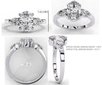 Elegant Multi-Stone Central Brilliance Ring