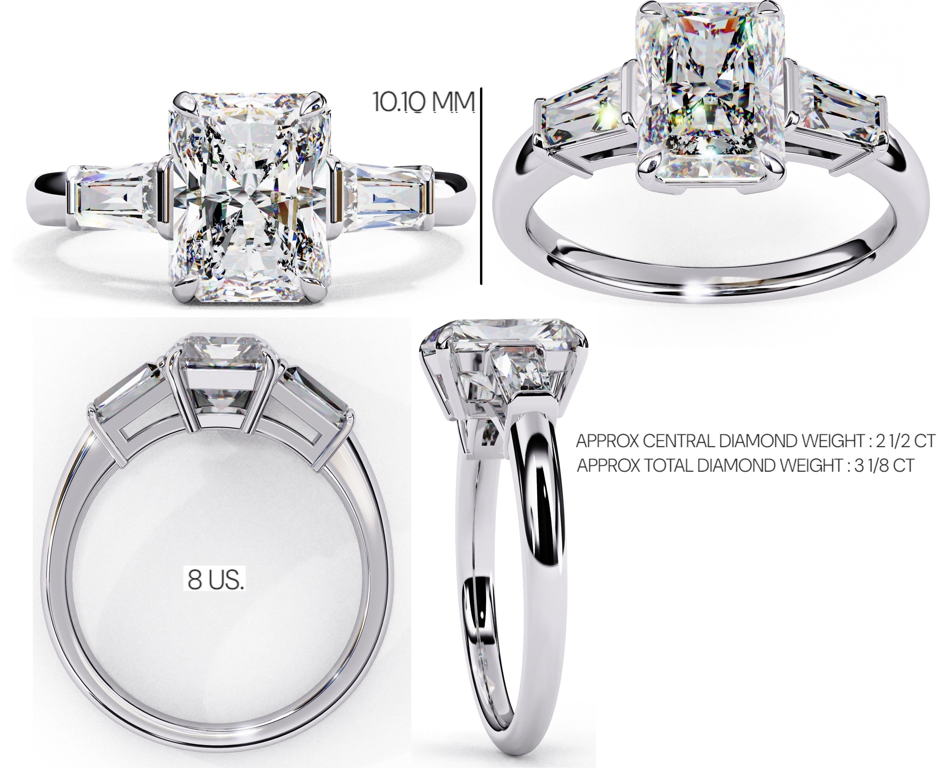 Exquisite Multi-Stone Central Brilliance Ring
