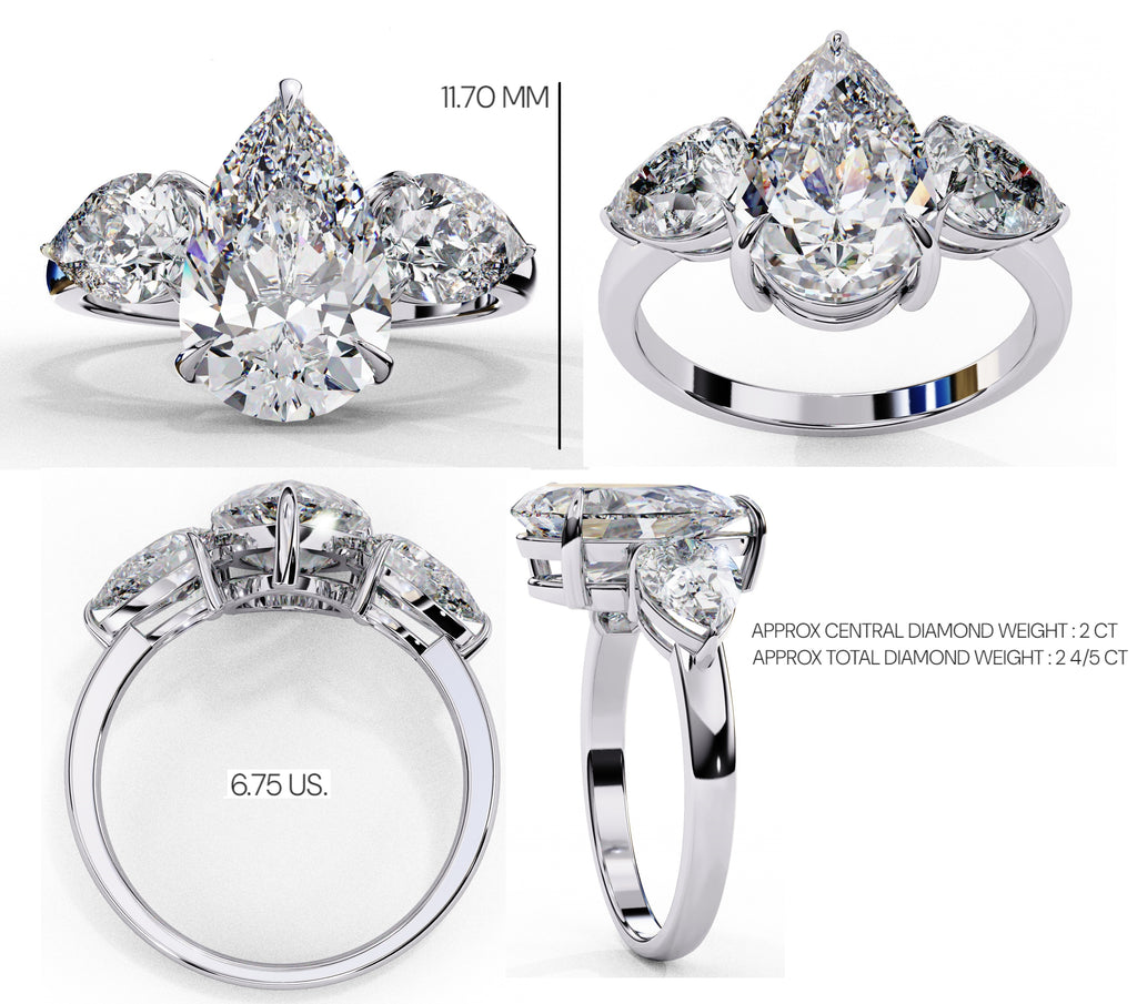 Radiant Multi-Stone Central Cluster Ring