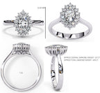 Elegant Central Stone Diamond Ring with Radiant Side Accents