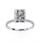 Radiant Central Stone Diamond Halo Ring