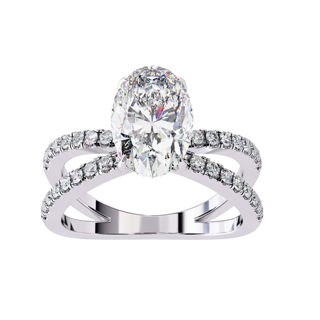 Elegant Radiance Central Stone Diamond Ring