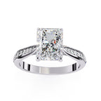 Elegant Central Stone Diamond Side Accent Ring