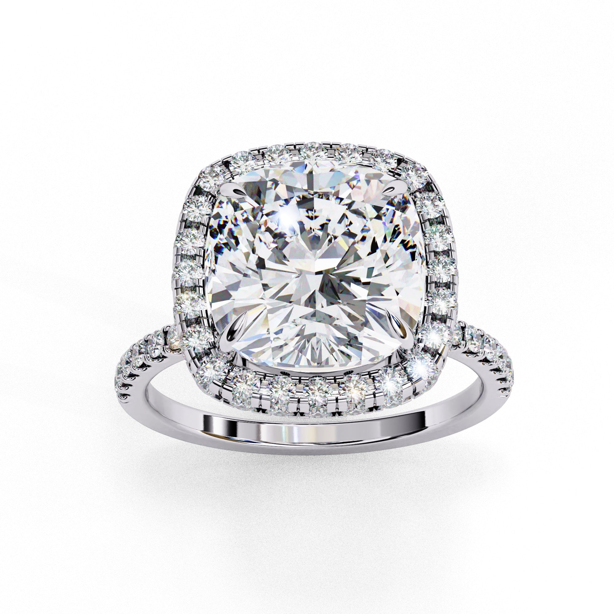 Elegant Diamond Side Stone Brilliance Ring