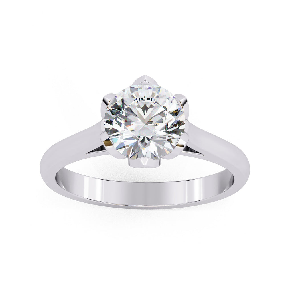 Elegant Radiant Central Stone Ring with Shimmering Side Accents