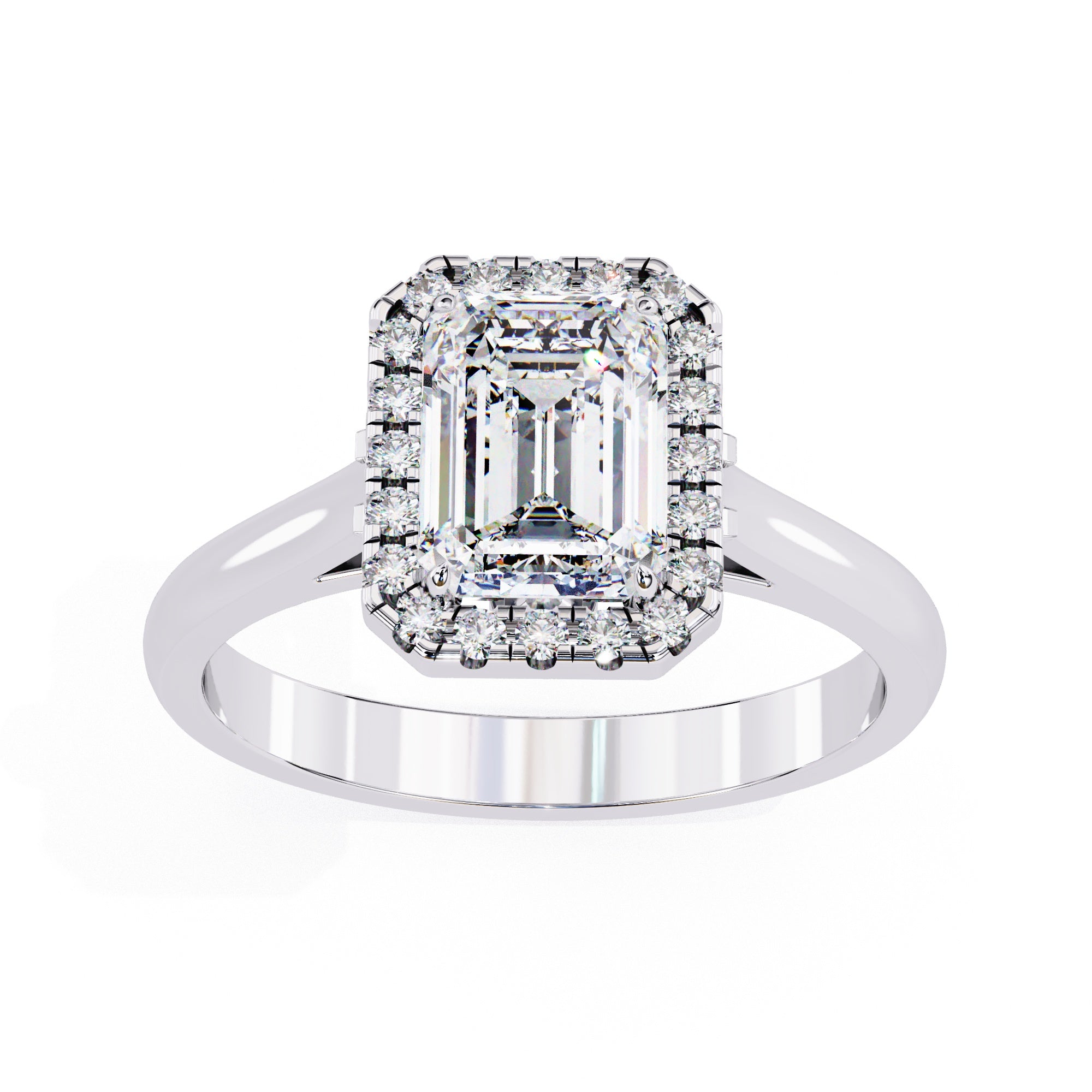 Elegant Central Stone Diamond Ring with Side Accents