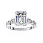 Elegant Central Stone Diamond Ring with Side Accents