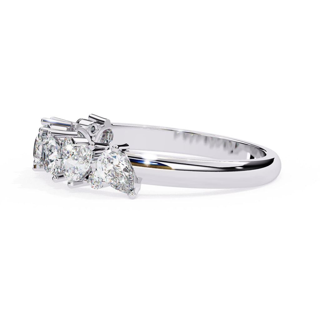 Elegant Diamond Side Stone Brilliance Ring