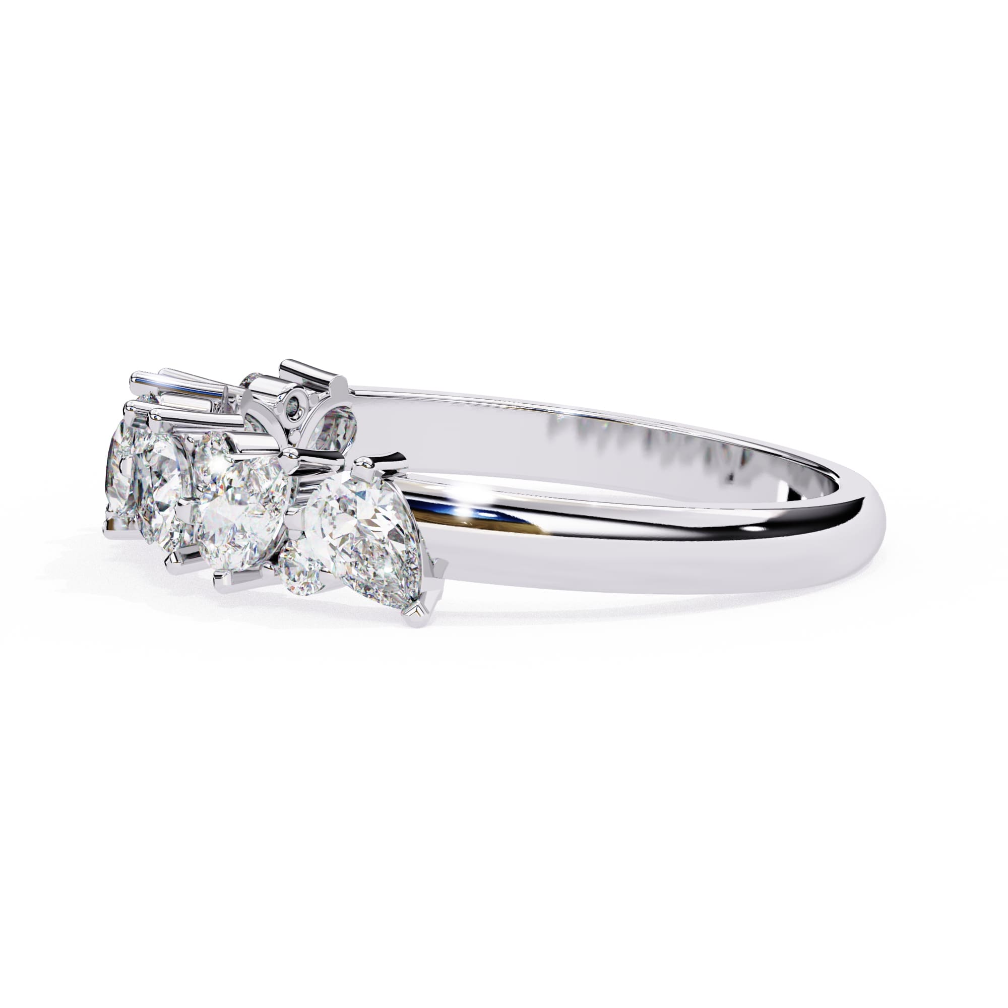 Elegant Diamond Side Stone Brilliance Ring