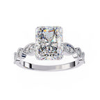 Elegant Side Stone Diamond Central Ring