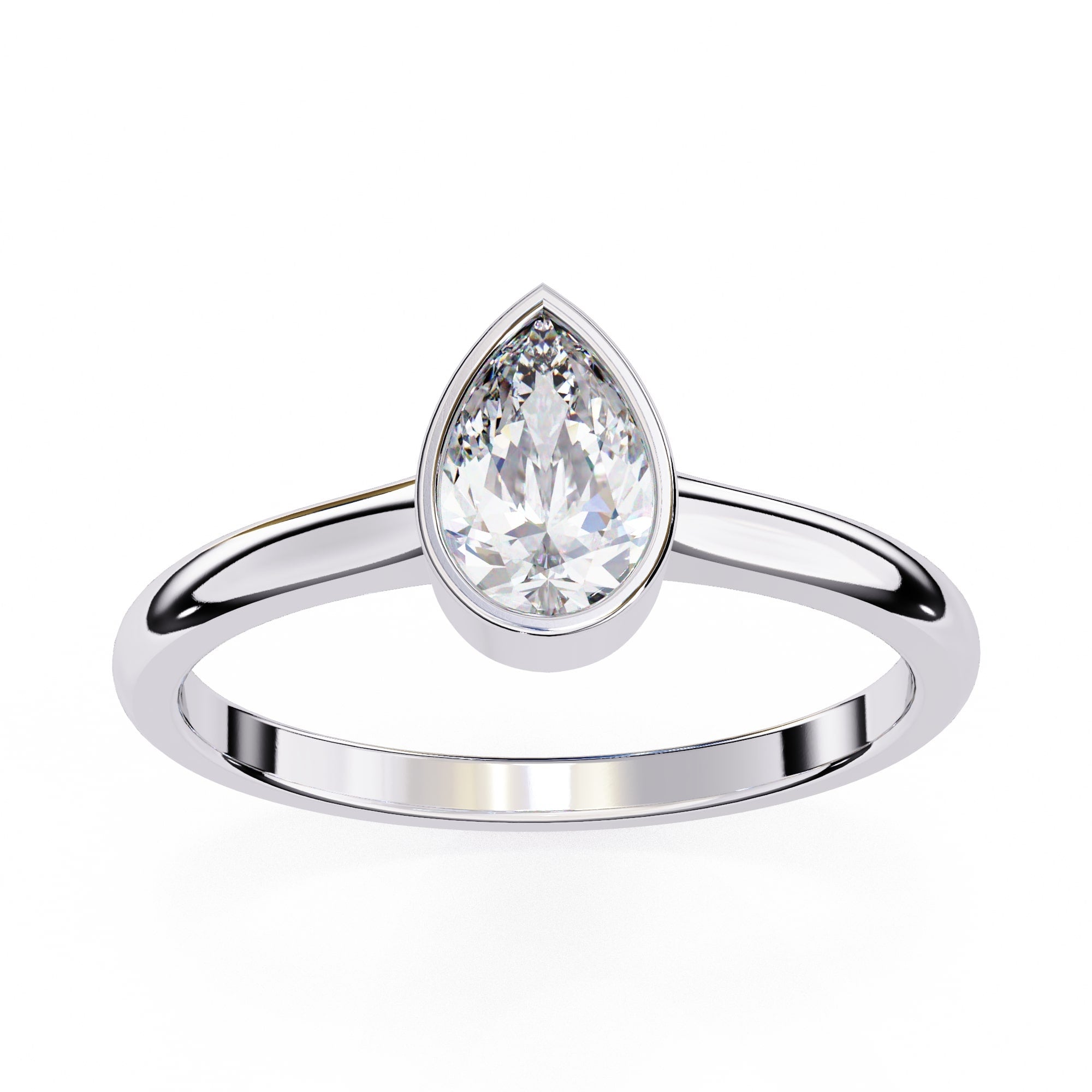 Radiant Solitaire Central Stone Ring